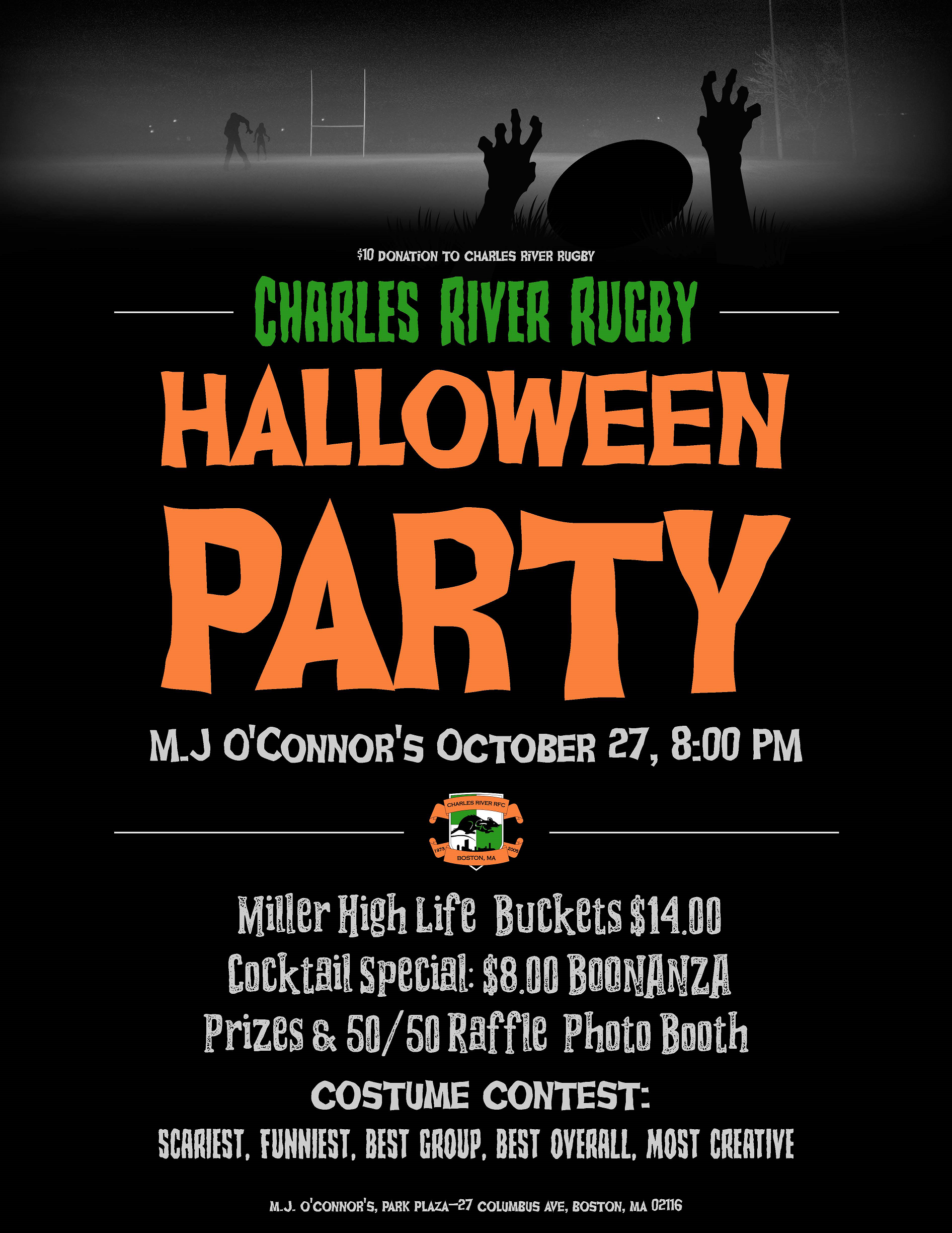 Pesta Halloween Tahunan ke-6 bersama Charles River Rugby!